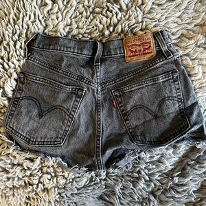 Levi's Gray Jean Shorts Vintage Style Cut-Off